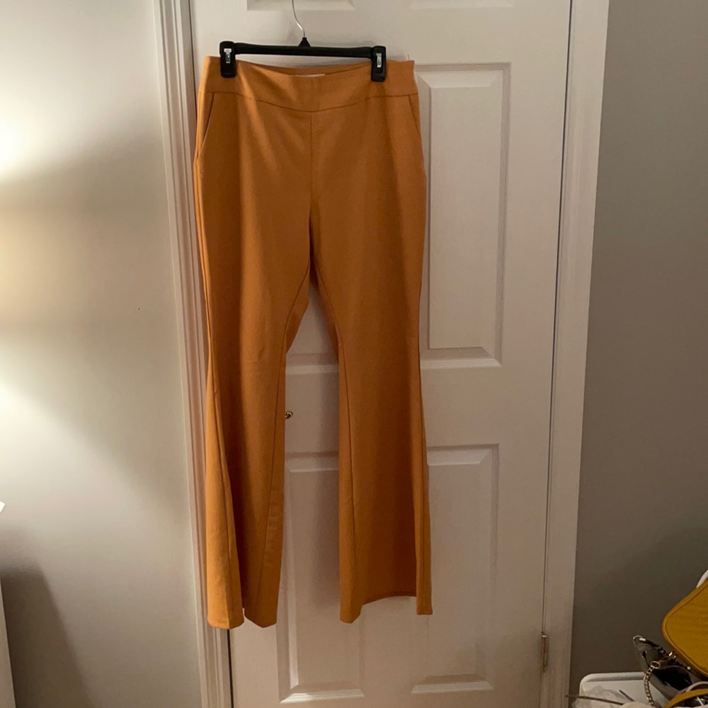 Mustard yellow/gold flared pants